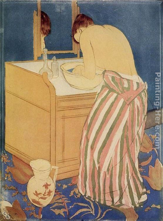 Woman Bathing painting - Mary Cassatt Woman Bathing art painting